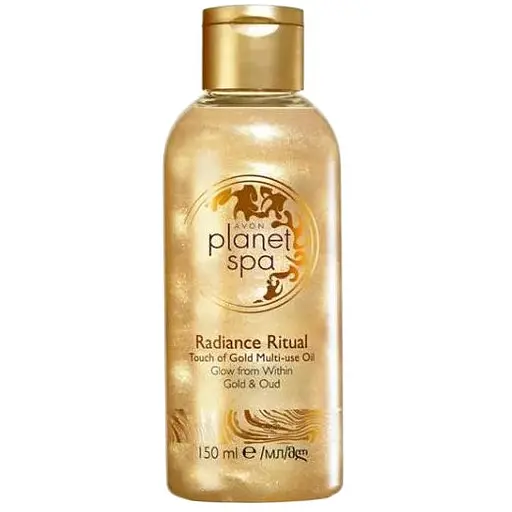 Олія для тіла і волосся Avon з мерехтливим ефектом і ароматом дерева SPA Уд Сяйво золота 150 мл - фото 1