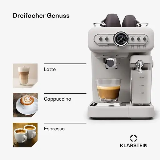 Кофеварка Klarstein Espressionata Evo 19 бар 1350 Вт (10045426) - фото 4