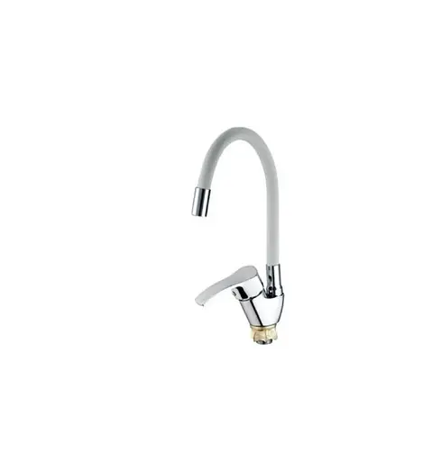 Змішувач для кухні Mixxus YUB4-279 Reflector White з білим силіконовим виливом (MI6486) - фото 1