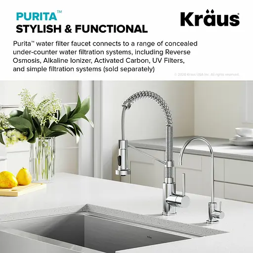 Кран кухонный к фильтру Kraus Purita FF-100CH Хром - фото 8
