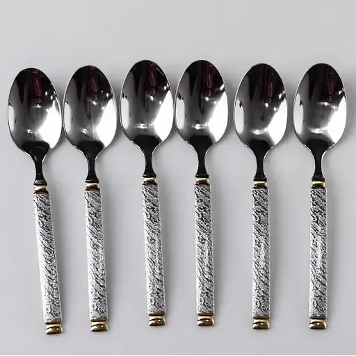 Набор чайных ложек Yiwu 6 штук из нержавеющей стали 14.5 см ложки десертные глянцевая полировка столовые приборы HP-16978-07 - фото 4