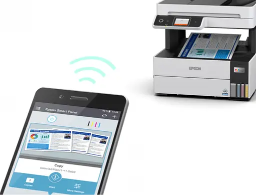 Epson МФУ ink color A4 EcoTank L6490 37_23 ppm Fax ADF Duplex USB Ethernet Wi-Fi 4 ink Pigment - фото 7