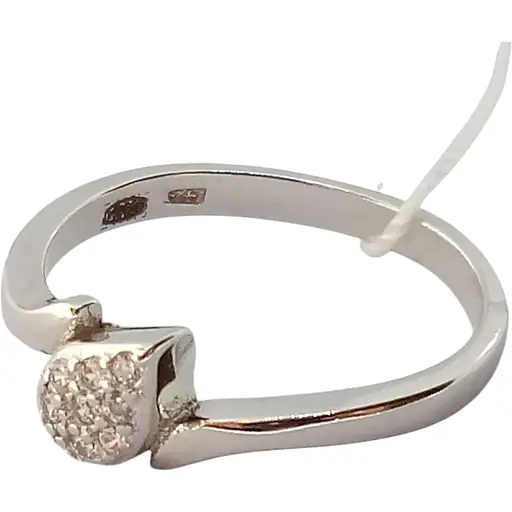 Срібне кільце Аметист з фіанітами 1551771 16