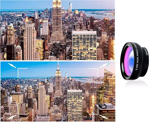 Широкоугольный макрообъектив для смартфона Apexel APL-0.45WM [98348] - фото 5