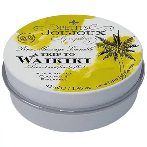 Масажна свічка Petits Joujoux Waikiki Beach Coconut and Pineapple з афродизіаками 43 мл