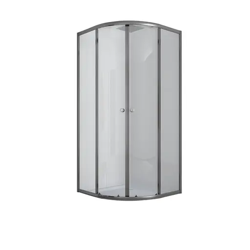 Душевая кабина без поддона Mixxus Plain SC01-90x90x185-TR прозрачное стекло 4 мм graphite MI6902, Универсальная, прозрачный, графит - фото 4