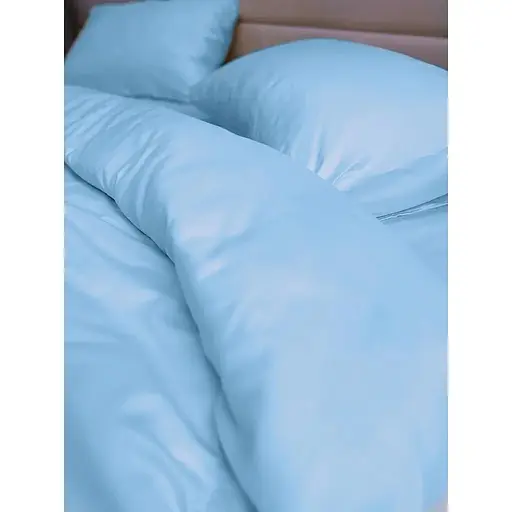 Комплект постільної білизни Ecotton Blue півтораспальний полісатин блакитний (25308) - фото 2