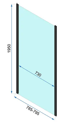 Душова кабіна Rea Rapid Swing 80x80 black REA-K6421 + REA-K6408, Чорний матовий, Універсальна, прозорий - фото 7