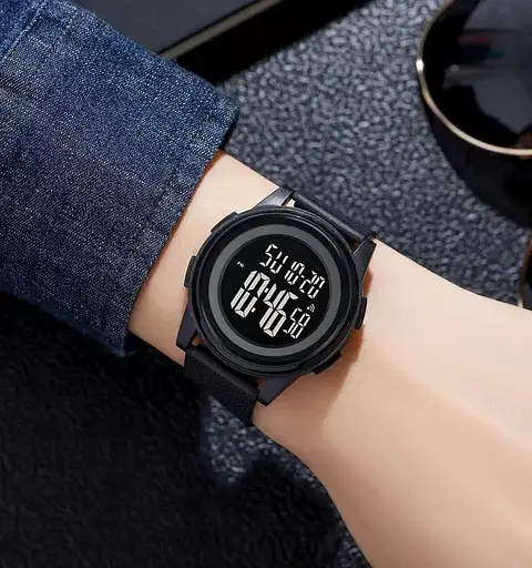 Спортивные наручные часы Skmei 1895 (Черный с черным циферблатом) - фото 6