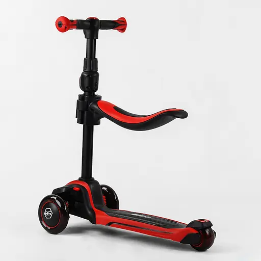 Самокат Best Scooter 60х18х34 см Червоно-чорний 000231426 - фото 3