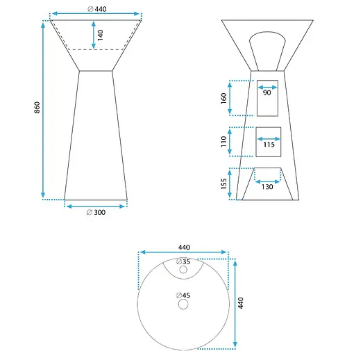 Умивальник Rea River white підлоговий REA-U6962, Білий - фото 6