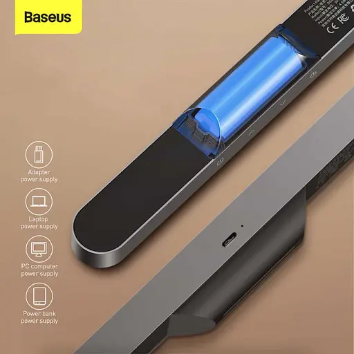 Настольная лампа Baseus Magnetic Stepless Dimming Charging Desk Lamp (DGXC-C0) Gray - фото 8
