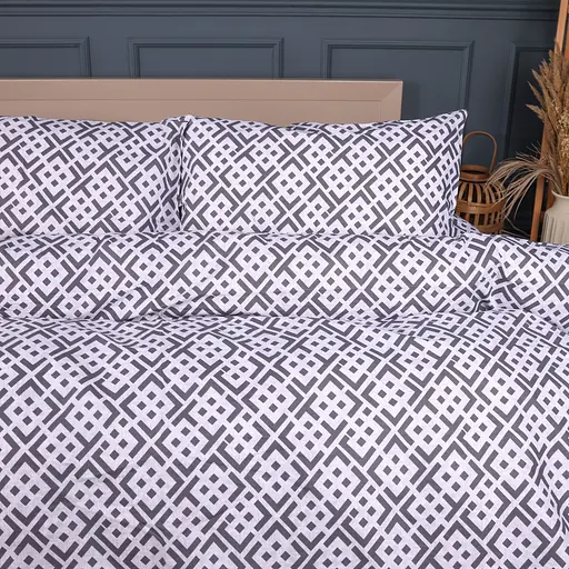 Пододеяльник MirSon бязь Abstract Graphite 143х210 см (2200013165590) - фото 2