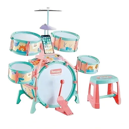 Дитяча барабанна установка M 33 C/D-1 – 5 барабанів, стілець, аксесуари, у коробці