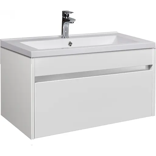 Тумба Мойдодир Prime 70-А з умивальником Cosmo 70 підвісна Білий - фото 1