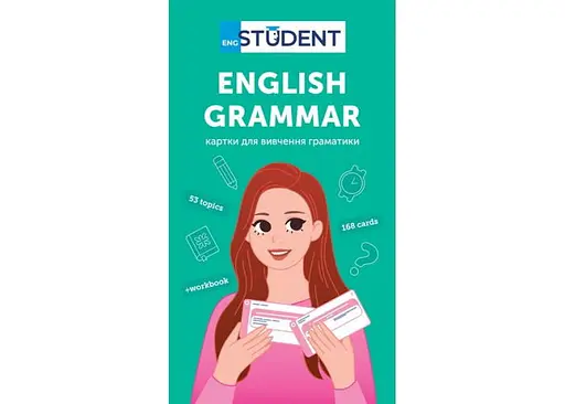 Настільна гра English Student Картки для вивчення англійської мови English Student - English Grammar А0-В2 (укр.) (591226029) - фото 2