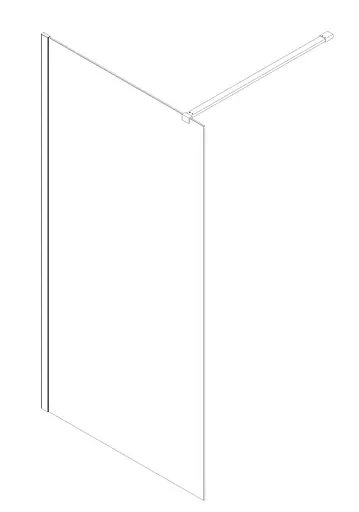 Душова перегородка Koer SR SP01-100x200-TR-01 Walk-In прозоре скло Easy Clean 8 мм, хром KR5393, прозоре, хром - фото 2