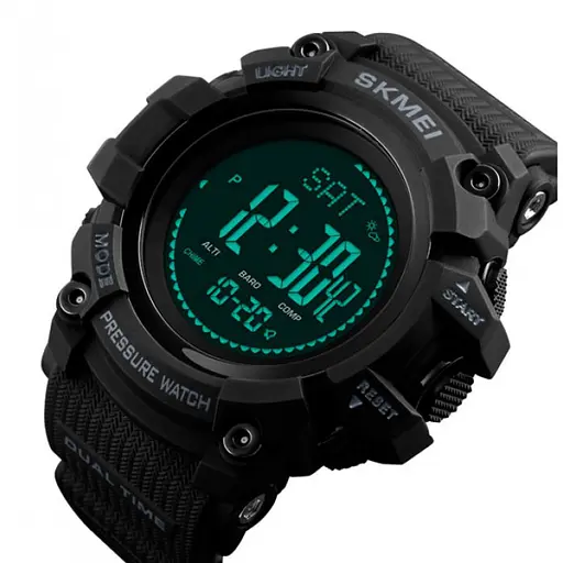 Розумний Годинник Skmei Processor з Шагомером і Барометром Чорний - фото 2