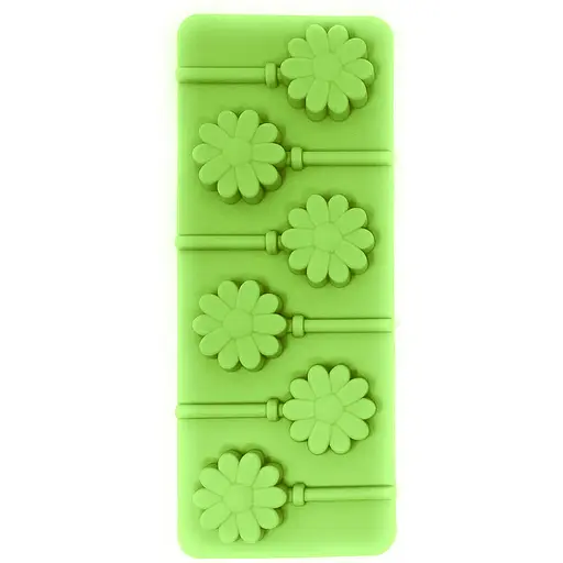 Силиконовая форма для леденцов и конфет на палочке "Цветок", Kitchen Master Салатовый 87400 - фото 7