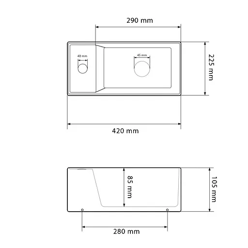 Умивальник VBI Lago R white накладний підвісний VBI-015610, Білий - фото 5