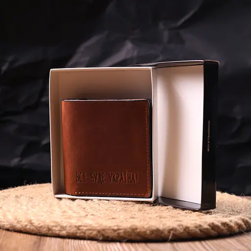 Чоловічий шкіряний гаманець Grande Pelle 9.5х10х1.5 см acs0024002 - фото 8