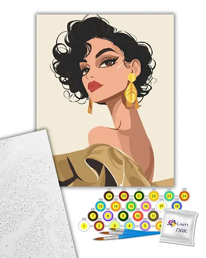 Набор для росписи ArtCraft Томный взгляд с металлизированными красками 40 x 50 см (10171-AC) - фото 2