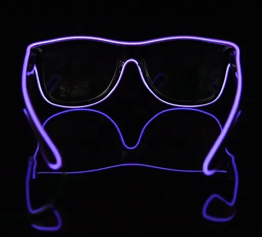 Окуляри світлодіодні Leds сонцезахисні El Neon ray purple неонові - фото 2