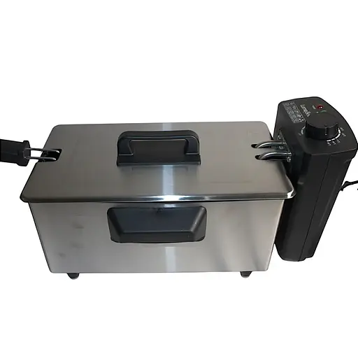 Фритюрниця електрична Luma Bella LB-60002 для приготування картоплі фрі на 3.5 л 2000 Вт Срібний - фото 4