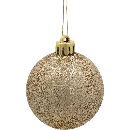 Комплект елочных шариков Chomik пластиковые 5 см золотистые 20 шт. (GIF3801) - фото 5