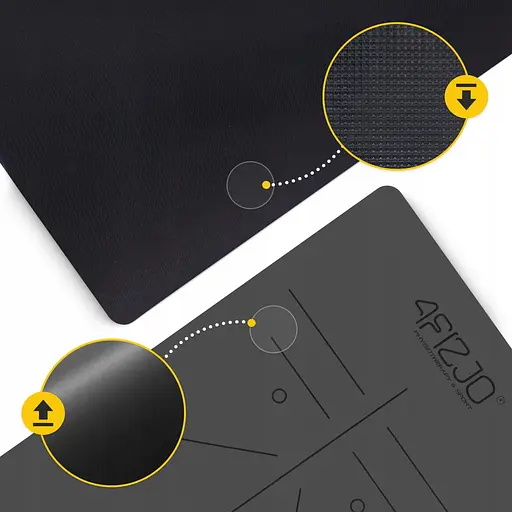 Коврик (мат) спортивный 4FIZJO PU 183 x 68 x 0.4 см для йоги и фитнеса 4FJ0587 Black (P-5907739319531) - фото 15