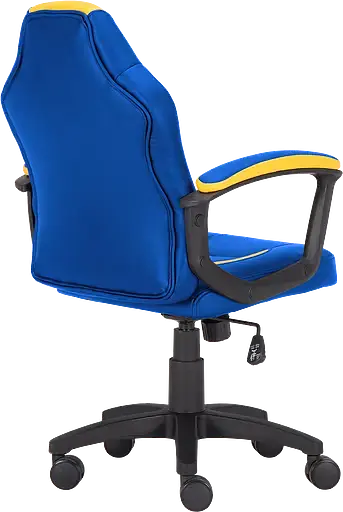 Геймерское детское кресло GT Racer синее с желтым (X-1414 Blue/Yellow) - фото 4