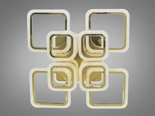 Світлодіодна люстра смарт світильник з пультом, 145W, золота люстра - фото 4