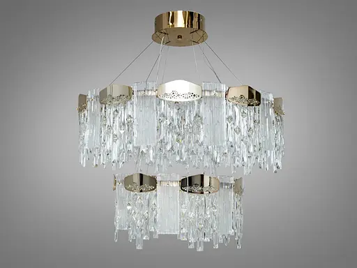 Незабутня новинка, кришталева світлодіодна люстра,11 Вт, золото - фото 2