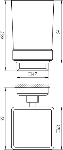 Склянка одинарна Topaz TКВ 9921A хром - фото 4