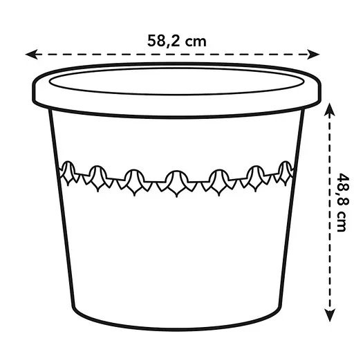 Горщик Elho algarve cilindro 58 см антрацит (529352) - фото 8
