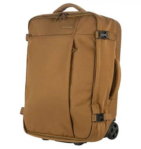 Tucano Сумка дорожная на 2-х колесах, Tugo S Trolley, 34л, полиэстер, коричневая - фото 1