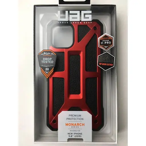 Оригинальный противоударный чехол UAG Monarch для iPhone 11 Pro (5.8") Crimson 111701119494 - фото 2