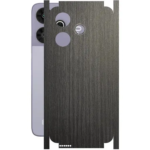 Защитная пленка StatusSKIN для Xiaomi Poco M6 Plus Корпус Винил Дерево серебристо-черное