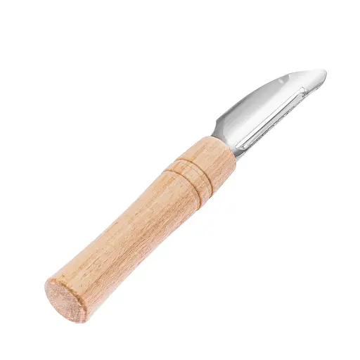 Нож экономка для чистки овощей с деревянной ручкой 18.5 см, Kitchette 84168 - фото 4