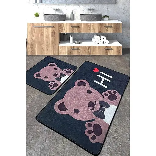 Набір килимків для ванної кімнати Chilai Home Bera 60 x 100 + 50 x 60