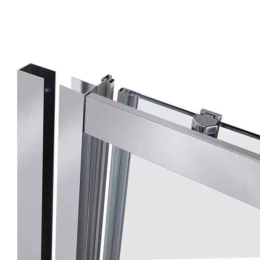 Душові двері в нішу Qtap Taurus CRM2013-14.C6 130-140x185 см, скло Clear 6 мм, покриття CalcLess, універсальні, прозорий - фото 3