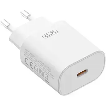 Мережевий зарядний пристрій XO CE25 PD25W USB-C Fast Charger Білий - фото 1