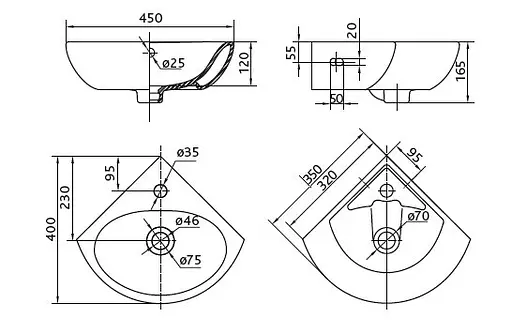 Раковина Kolo Runa 35х45x40 L82735000 - фото 2