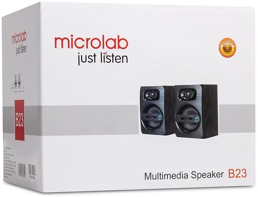 Акустическая система Microlab 2.0 B-23 6Вт MDF USB Black (B-23) - фото 3