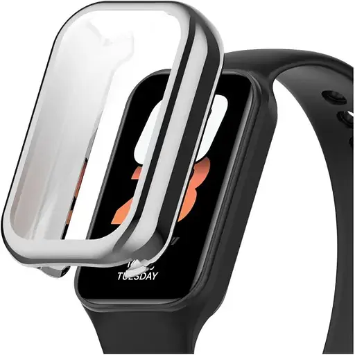 Чохол-накладка DK CDK Silicone Face Case для Xiaomi Mi Band 8 Active (017304) (silver) - фото 2