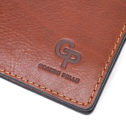 Кожаный мужской кошелек Grande Pelle 12х8х0.5 см acs0026950 - фото 3