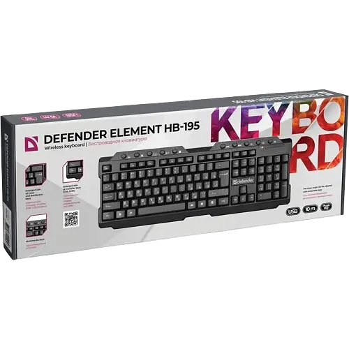 Клавіатура бездротова Defender Element HB-195 UKR Black (45189) - фото 3