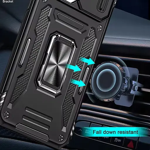 Ударостійкий чохол Epik Camshield Army Ring для Apple iPhone 13/14, 6.1 Чорний/Black - фото 5