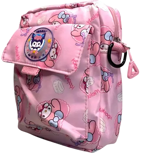 Детская сумка кросс-боди Куроми с подсветкой 20х16х6 см розовая (25-575)