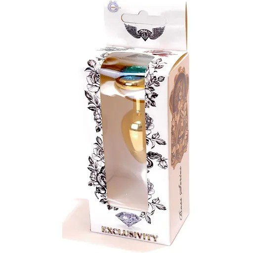 Анальна пробка Boss Of Toys Boss Series - Jewellery Gold Heart Plug Light Blue S, BS6400040, Золотий / Голубой - фото 7